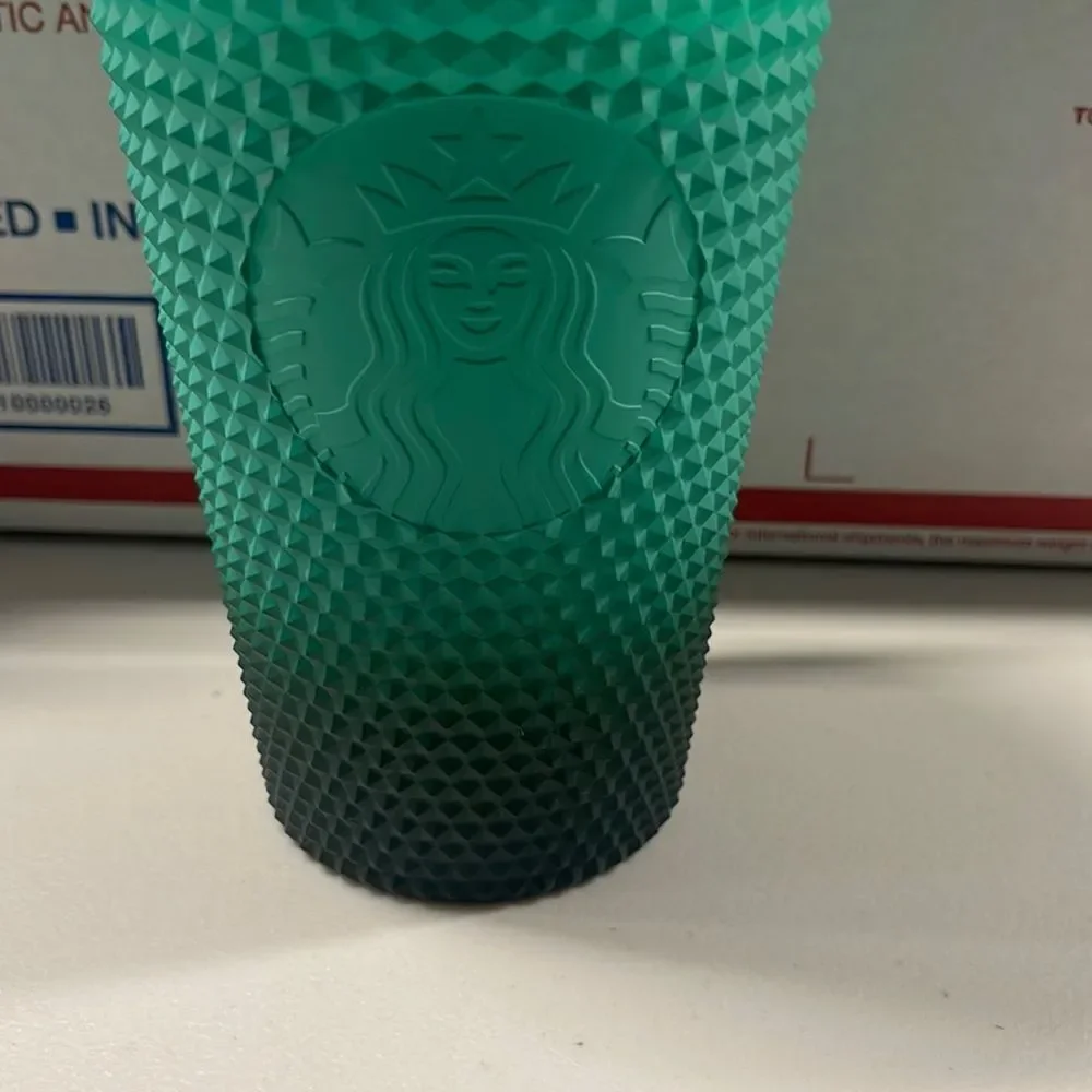 Starbucks Holiday 2022 Green Ombre Gradient‎ Bling Cold Cup Tumbler Grande Cup